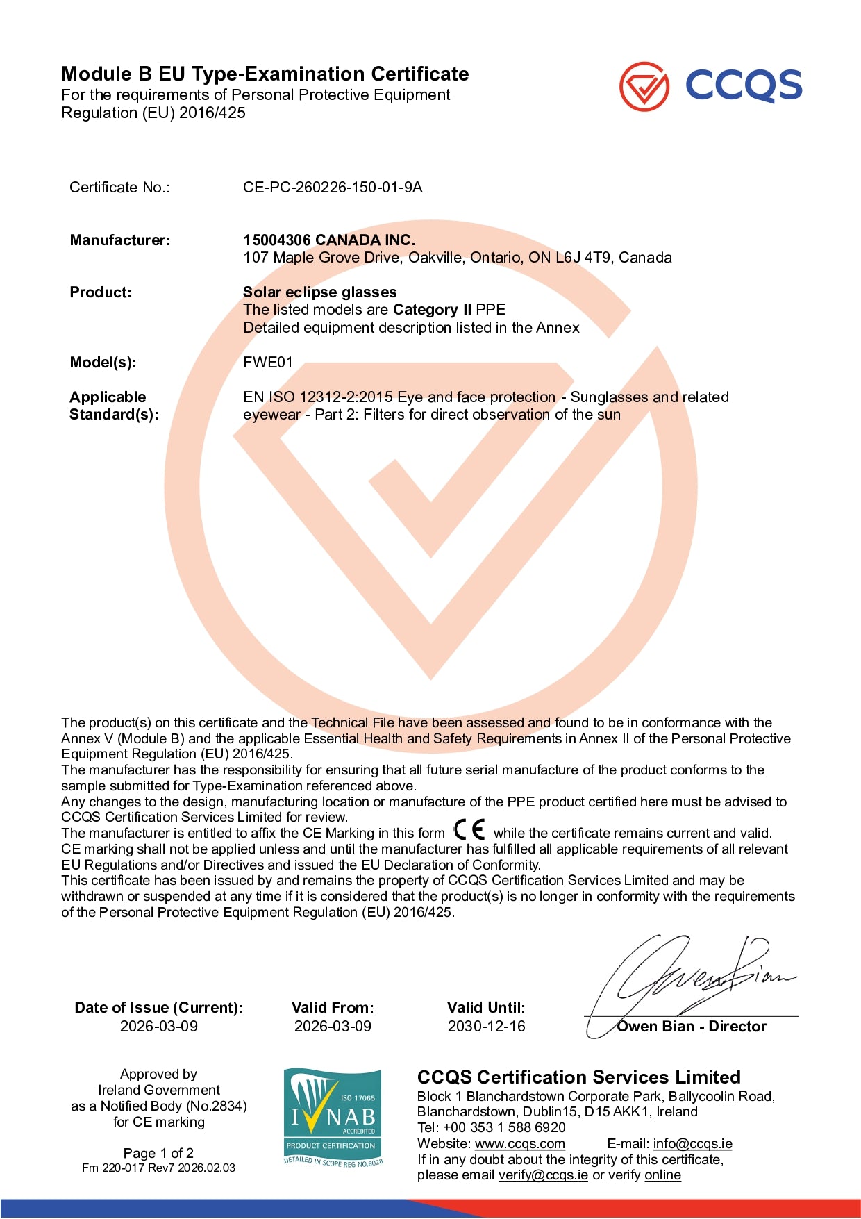 5 pack of Solar Eclipse Glasses (Scroll down for volume discounts)