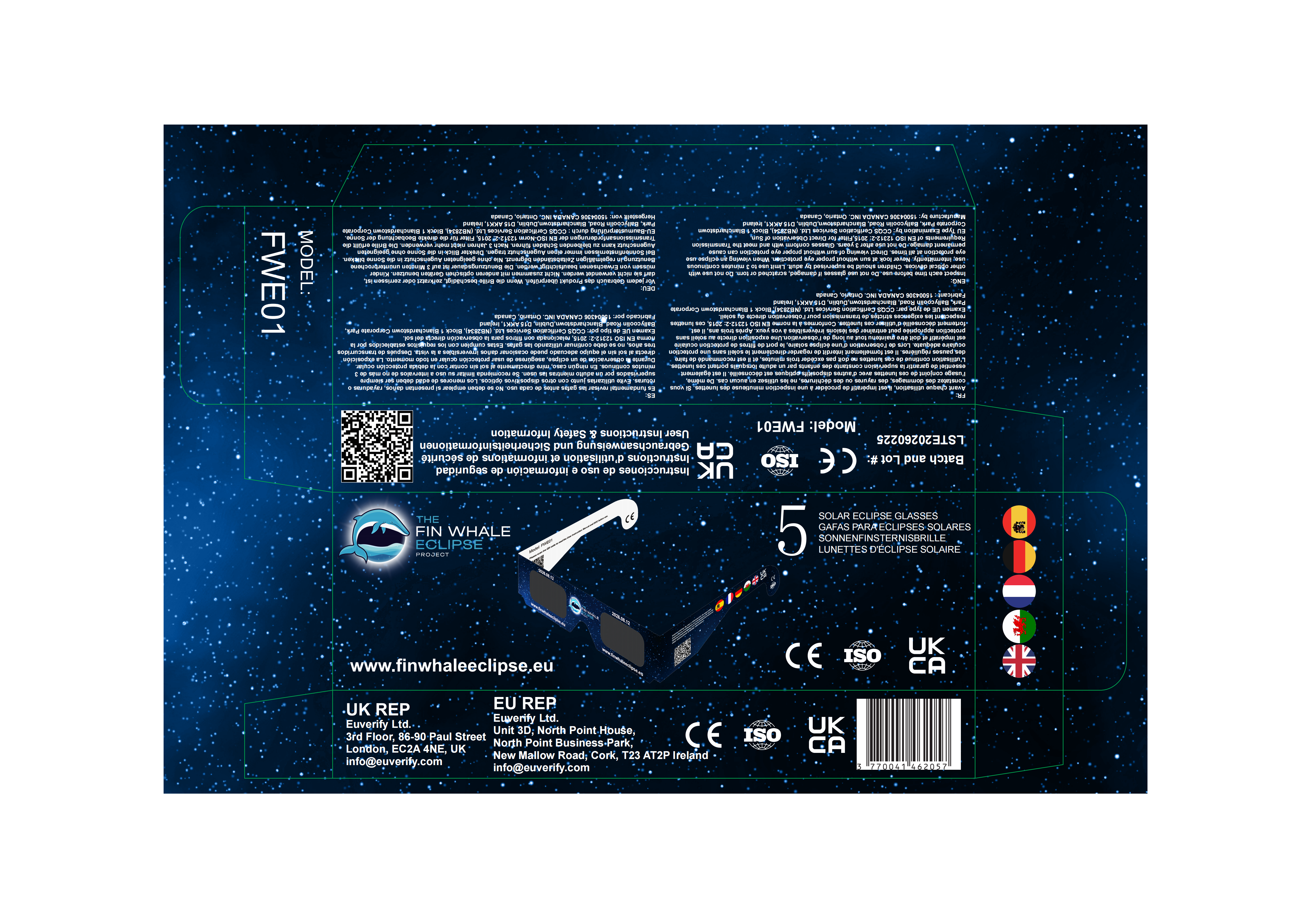 5 pack of Solar Eclipse Glasses (Scroll down for volume discounts)